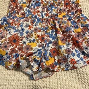 Floral Print High Waisted Shorts
